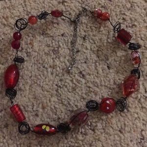 Glass bead necklace